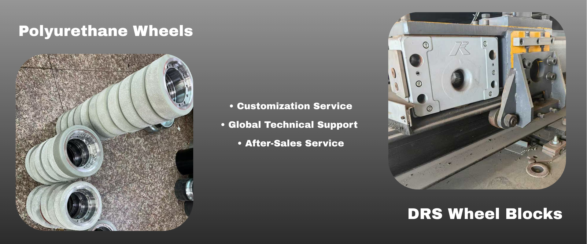 Polyurethane Wheels & Modular DRS Wheel Blocks